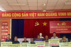 Tập đoàn Novaland trao tặng 20 con bò giống cho hộ khó khăn tại Long An