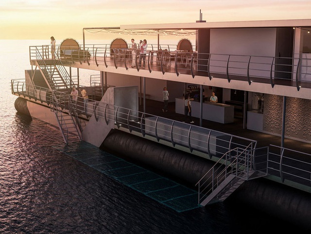 Ngoài ra du khách có thể lựa chọn nghỉ dưỡng tại những phòng nổi của Reefsuites trong trường hợp không đặt được phòng dưới biển. 