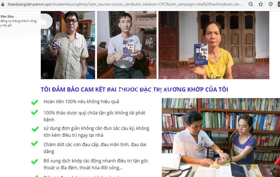 Cục An toàn thực phẩm khuyến cáo người tiêu dùng cẩn trọng với quảng cáo thực phẩm bảo vệ sức khỏe mang Viên Dưỡng khớp X3