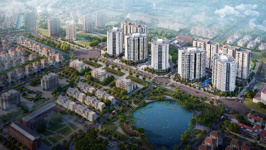 Le Grand Jardin ghi điểm với khách hàng nhờ mật độ xây dựng thấp (chỉ 39%), không gian sống xanh, gần gũi với thiên nhiên, hệ thống tiện ích đầy đủ.&nbsp;
