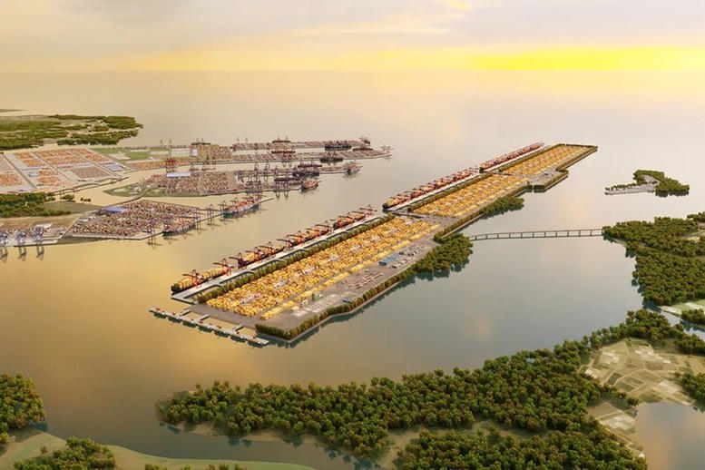 Phối cảnh Cảng trung chuyển quốc tế Cần Giờ.