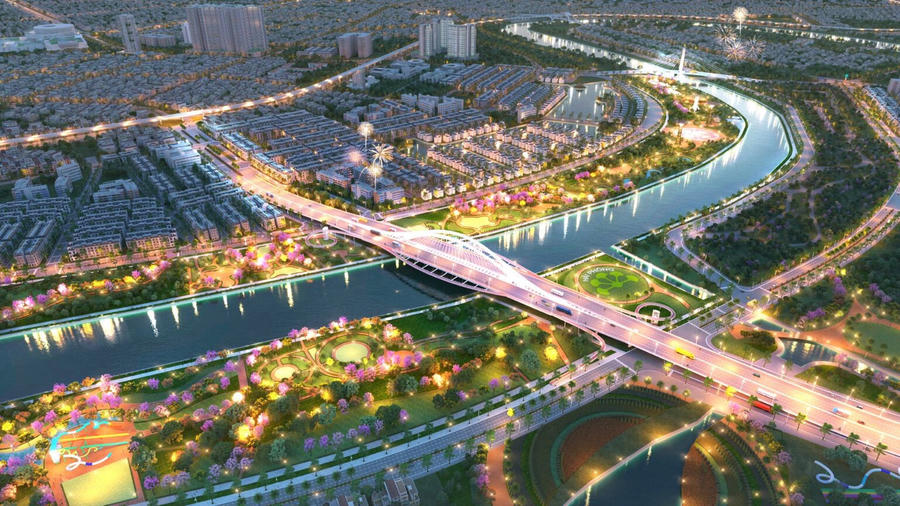 Phối cảnh cầu Rào 3, thuộc Dự án đầu tư xây dựng tuyến đường kết nối từ cầu Rào 3 đến tuyến đường bộ ven biển.