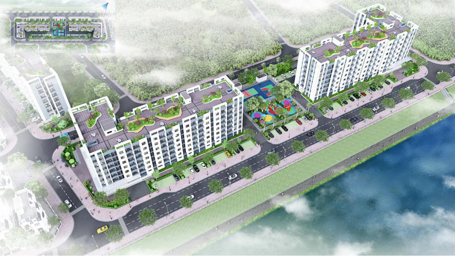 Phối cảnh Dự án Nhà ở xã hội Bình Minh Tây Bắc.