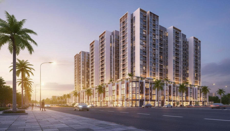 Phối cảnh dự án nhà ở xã hội tại ô đất 1C.OM-01 thuộc quy hoạch phân khu 1, phường Hà Tu - Một trong 13 dự án được giao chủ đầu tư. 