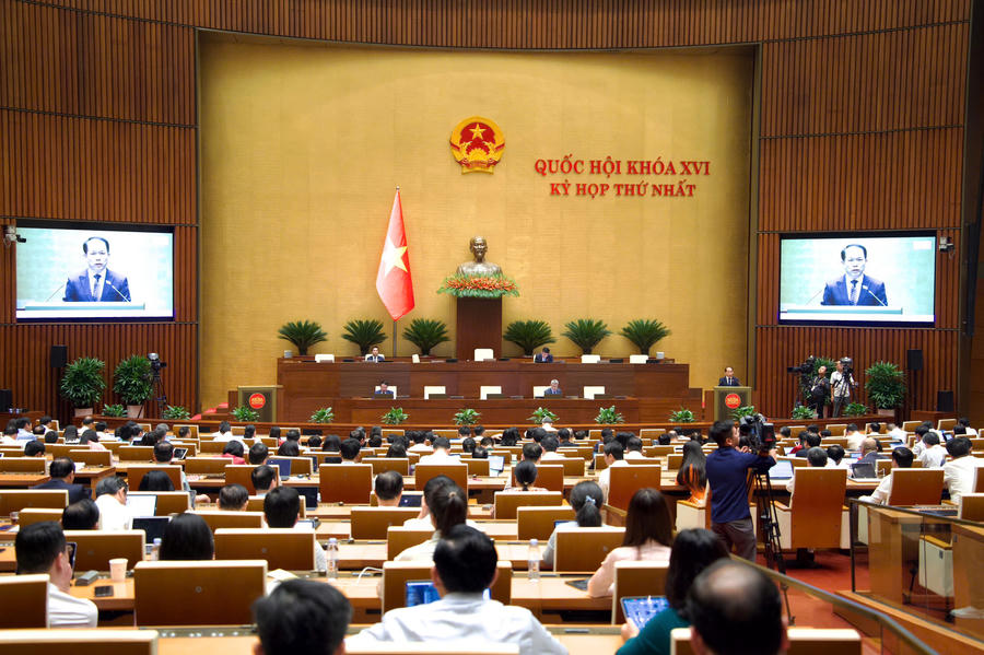 Quang cảnh Phiên họp chiều 11/4. (Ảnh trong bài: quochoi.vn)