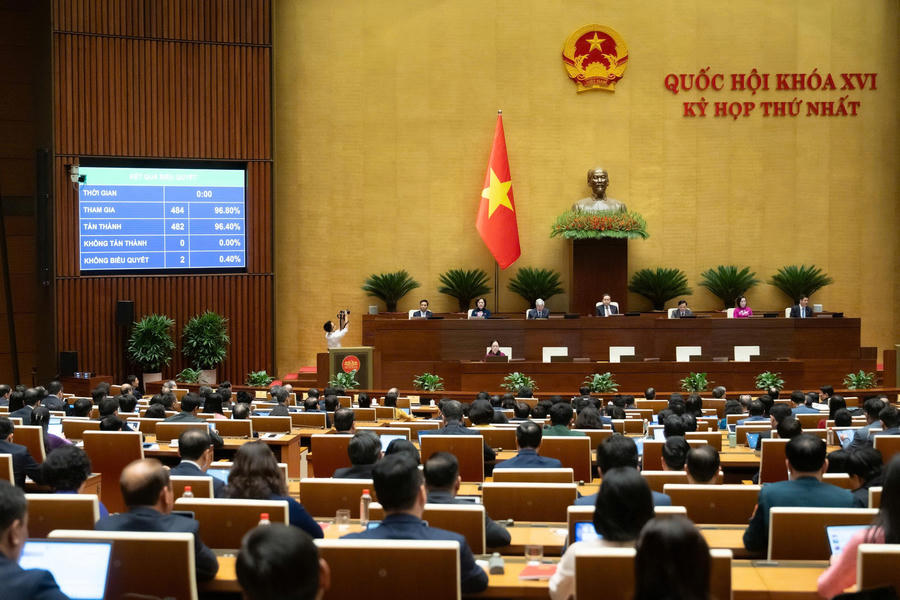 Quang cảnh phiên bế mạc, thông qua nhiều nghị quyết. (Ảnh trong bài: quochoi.vn)