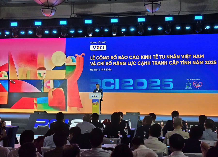 Lễ công bố Báo cáo Kinh tế tư nhân Việt Nam 2025 và PCI 2025 do VCCI tổ chức tại Hà Nội.