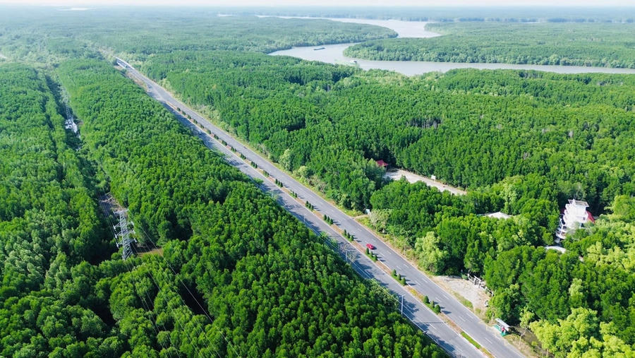 Trục đường Rừng Sác - nơi tuyến đường sắt Bến Thành - Cần Giờ đi qua. (Ảnh: dangcongsan.org.vn)