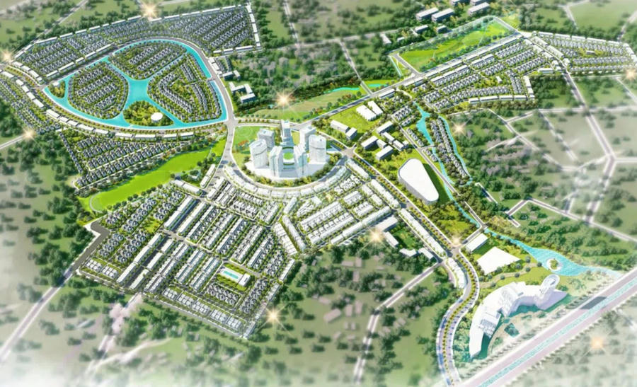 Phối cảnh dự án Khu đô thị sinh thái Hồng Hạc - Xuân Lâm.