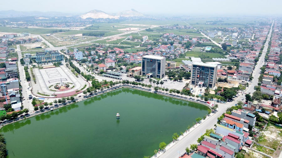 Khu trung tâm Bích Động (cũ), nay thuộc phường Việt Yên, tỉnh Bắc Ninh. (Nguồn: bacninh.gov.vn)