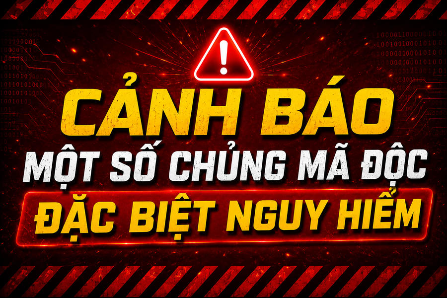 Cảnh báo một số mã độc. (Ảnh: Công an Hà Nội)