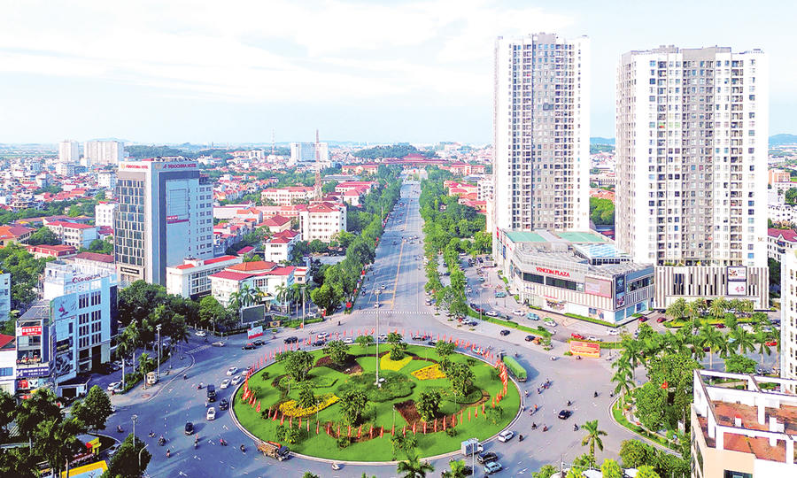 Khu trung tâm phường Kinh Bắc, tỉnh Bắc Ninh. (Ảnh: Lưu Hằng)